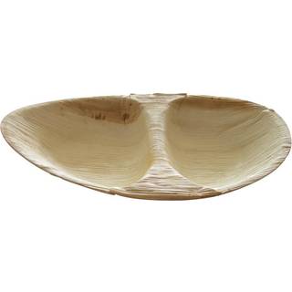 25 stk. Palmebladstallerkner Oval Natur 26x16,5 cm – Komposterbare og Genanvendelige til Enhver Fest