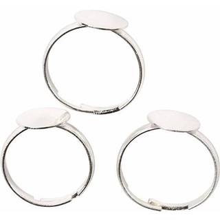 Forsølvet Fingerring - 3 Justerbare Ringe til DIY