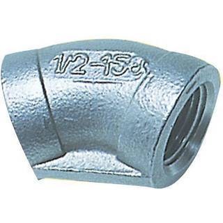 Rørvinkel 1852-Marine, rustfrit & syrefast stål (AISI 316), vinklet 45°, 1 1/4" G (BSP) (indvendig) til 1 1/4" G (BSP) (indvendig)