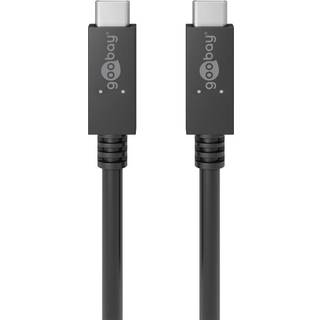 USB-C 3.2 til USB-C lade- og datakabel, 20Gbit/s, sort, 1m