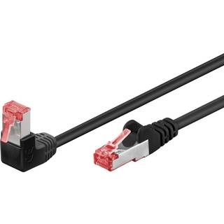 Pro LAN CAT 6 S/FTP - 90°angled - Sort - 0.25 meter