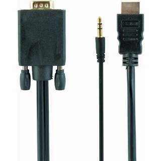 HDMI til VGA kabel 1,8 m med 3,5 mm lydkabel