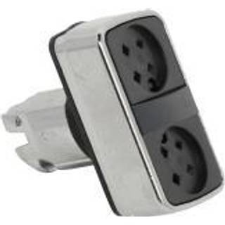 Schneider Metal double  trykknap medout