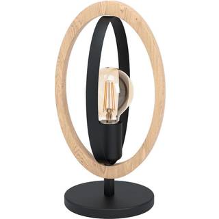 EGLO Basildon bordlampe, sort/træ