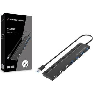 Conceptronics Conceptronic HUBBIES09B - hub USB hub - Sort