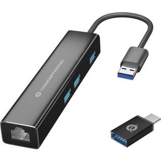 Conceptronics Conceptronic DONN07BA - hub - 3 ports USB hub - 3 ports - Sort