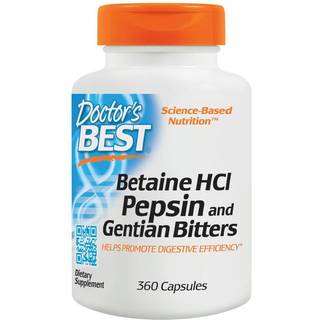 Betaine HCl Pepsin & Gentian Bitters - 360 kapsler