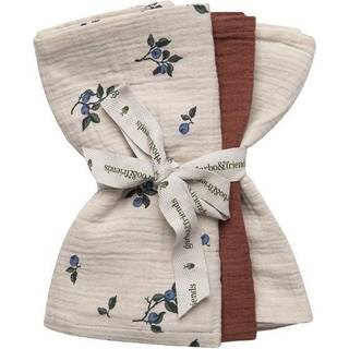 garbo&friends 3-pak Blueberry Muslin Vaskekluder Beige One Size      Unisex