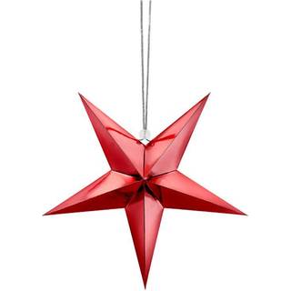 Papirstjerne Rød Metallic 30 cm – Skab magi i rummet med festlig glans