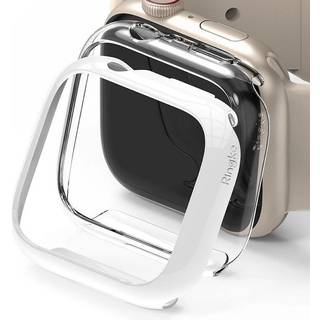 Ringke Slim Case 2 stk til Apple Watch 7 41mm Transparent + Hvid (Blister)