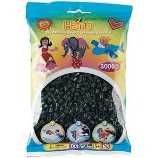 Hama Perler 3000 stk Mørkegrøn Midi (201-28)