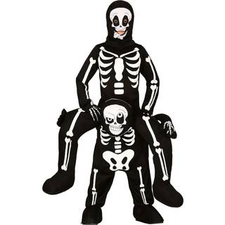 Skelet piggy back kostume, barn