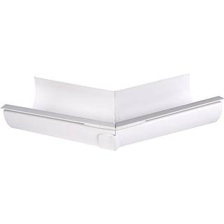 Plastmo udvendig gering, PVC, hvid, 45° - nr. 12