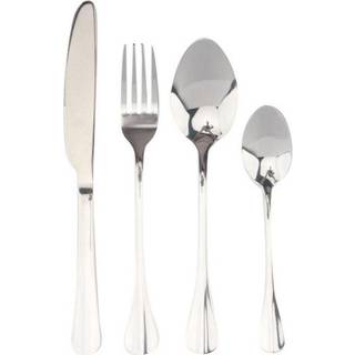 Bestik DKD Home Decor Gylden Sølvfarvet Rustfrit stål 16 Dele 6 x 2 x 22,8 cm