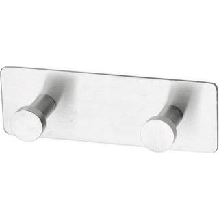 Habo 1368-2 håndklædekroge med 2 kroge, rustfri