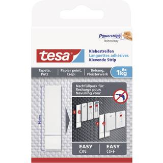 Tesa - Dobbeltklæbende strips til tapet og gips (1 kg) - 6 stk.