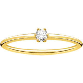 Thomas Sabo TR2312-414-14 Damenring goldfarben mit weißem Stein