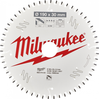 Milwaukee Rundsavsklinge A190X30X2,4X54 (4932471303)