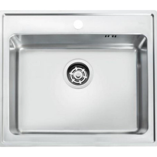Juvel Omnia stålvask med strainer 595x510 mm