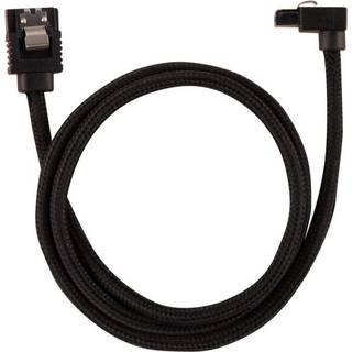 CORSAIR Premium Sleeved SATA Data Cable Set with 90_ Connectors_ Black_ 60cm