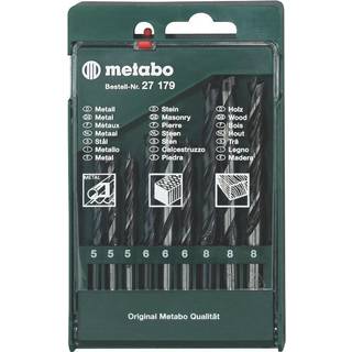 METABO Borsæt Træ-metal-sten 5/6/8mm 9 dele