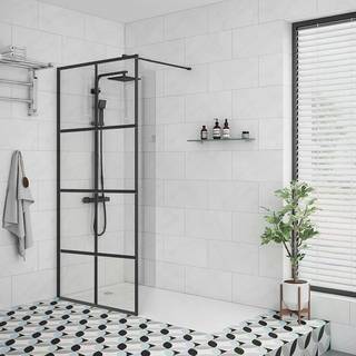 Milobad New York Brusevæg - 90 cm Klart glas