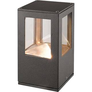 Lucande LED-sokkellampe Nicola, 20 cm, antracit, IP54