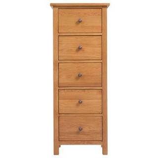 kommode 45x32x110 cm massivt egetræ