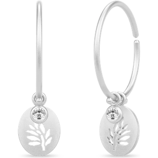 Julie Sandlau Classic Tree of Life sølv øreringe