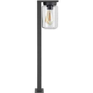 Lucande Semka vejlampe, 65 cm, antracit, glas, aluminium