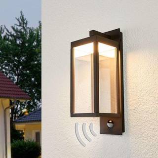 Lucande udendørs LED-væglampe Ferdinand, grå, metal, 38 cm