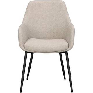 Rowico Home Reily lænestol Beige stof/sorte metalben