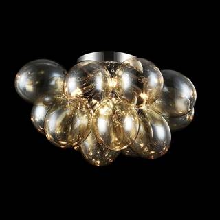 Maytoni Balbo loftlampe, glas, nikkel/røg