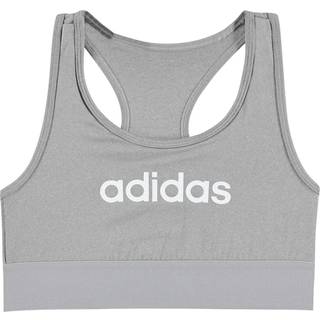 adidas Sports Single Jersey Fitted bh-top - Medium Grey Heather / White - 116