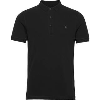 All Saints AllSaints Black 100% Cotton Reform Polo Shirt