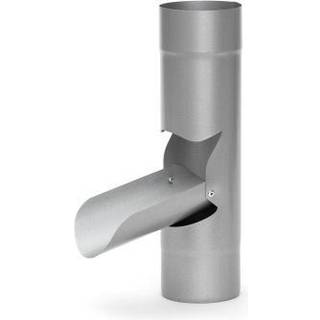 Lindab mellemstykke med udløb Ø75 stålmetallic FUTK FUTK75045 faldbart udløb