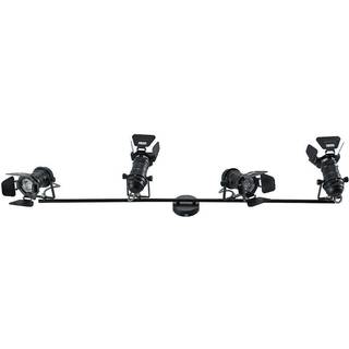Lindby Tilen loftspot, 4 lyskilder, sort, metal, 125 cm
