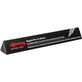 Rotring rOtring Rapid Pro mekanisk blyant | HB 0,5 mm blyant til fremdrift | Reduceret blybrud | Sølvkrom fuld metal tønde