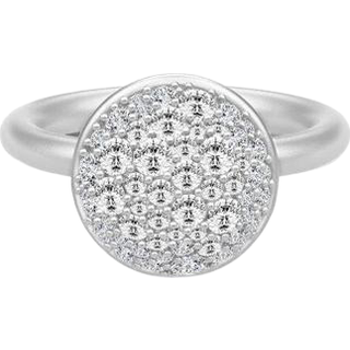 Julie Sandlau Cocktail Multipavé stor sølv ring med paveret zirkoner - Str. 54