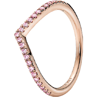 Pandora 186316C02 Damenring Wish Funkelndes Pink Roségoldfarben