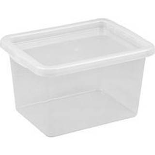 Basic plastboks inkl låg, 15 liter, Klar