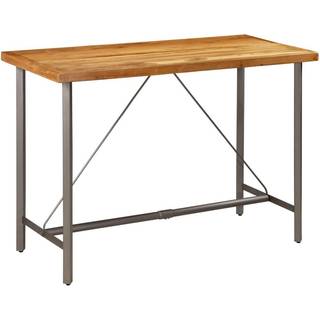 barbord 150x70x106 cm massivt genbrugsteak