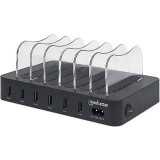 MANHATTAN 6-Port USB-Ladestation USB-A-Ports 2,4 A/5 V 55W