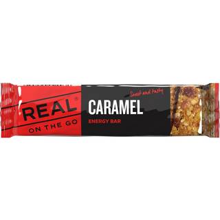 Real Turmat Caramell Bar NoColour, Sort og rød, 40 gram