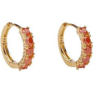 Pico Summer Huggies Coral Øreringe 24 kt. Forgyldt Sølv N01033-FG-Coral - Dame - 925 Sterling Silver
