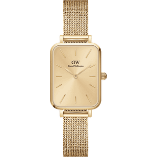 Daniel Wellington Quadro Unitone Gold Dial Stainless Steel Strap Women's Watch DW00100485