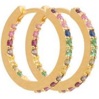 Rainy Medium Hoops - Multi - Pico - Guld One Size