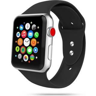 Apple Watch (42/44/SE/45/46/49mm) Tech-Protect Icon Band Silikone Rem - Sort