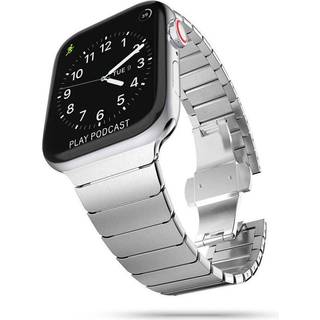 Apple Watch (42/44/SE/45/46/49mm) Tech-Protect Linkband Stål Rem - Sølv