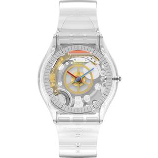 Swatch Quartz Clear Dial Clear Strap Unisex Watch SS08K109